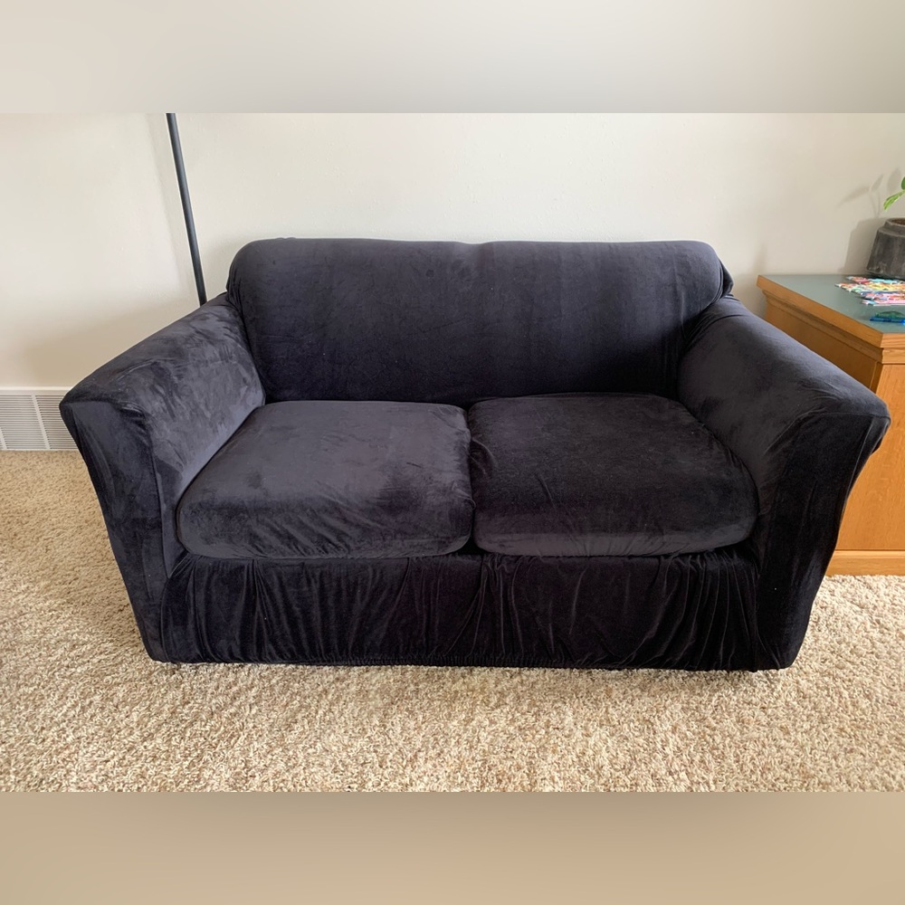 Black Loveseat Cover